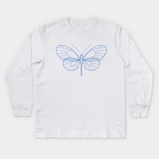 Butterfly contour Kids Long Sleeve T-Shirt